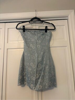 princess polly light blue strapless dress Glorie Strapless Maxi Dress Light Blue